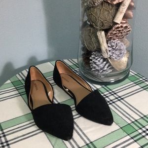 Black pointed toe Merona flats